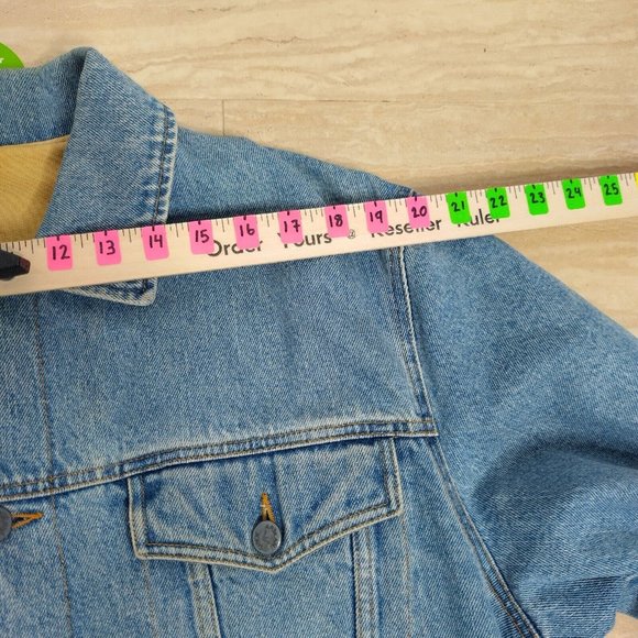 Vintage Armani Jeans Denim Jacket Reversible Mens 34 Blue Made in Italy - small - Picture 4 of 16